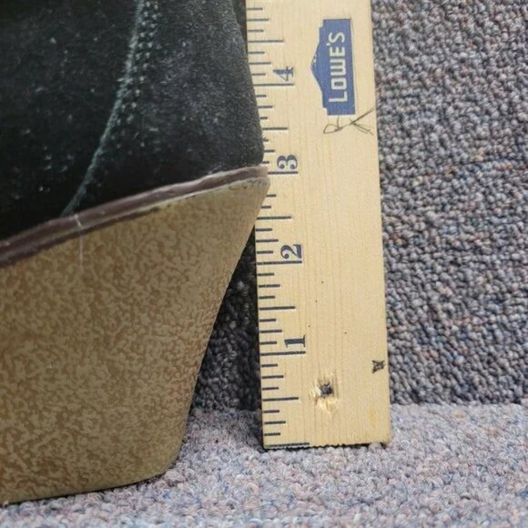 Merrell Women’s Sz 8 Black Ankle Boots Suede Zipper Fold Down - Picture 2 of 3